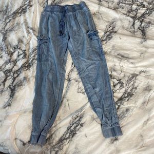 Denim joggers